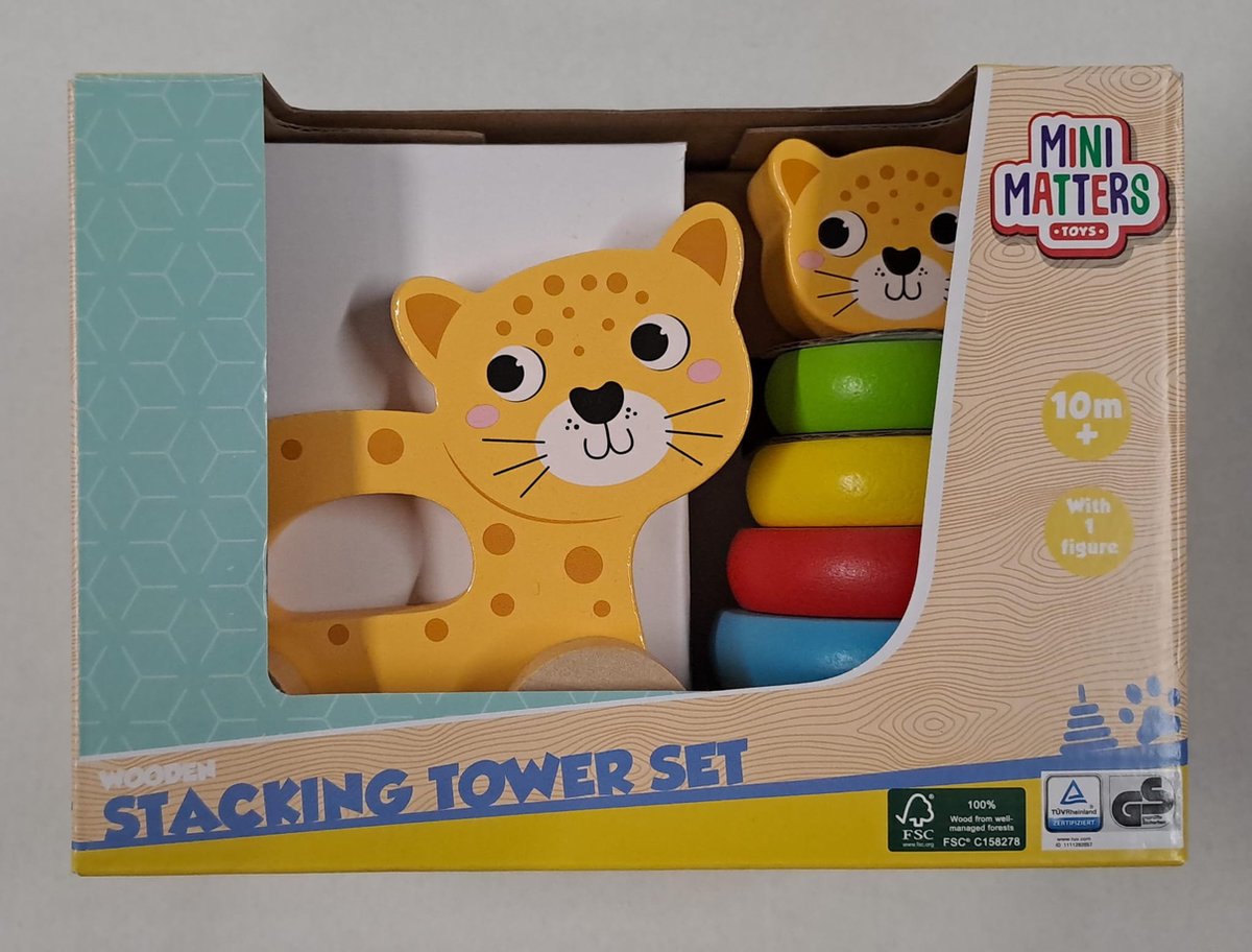 Mini Matters Houten Stapeltoren Tijger