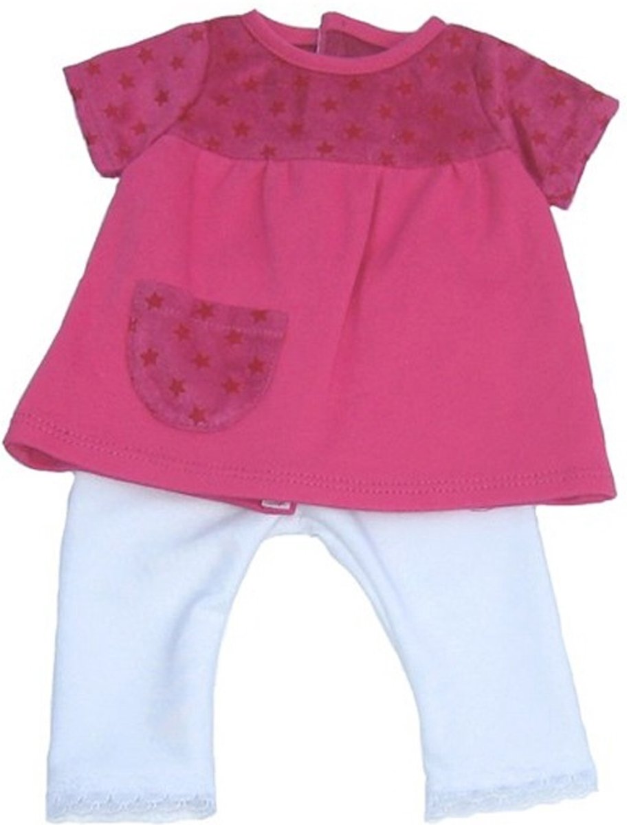 Poppenkleding Jurk Met Legging Mini Mommy Roze Meisjes 33-37 Cm