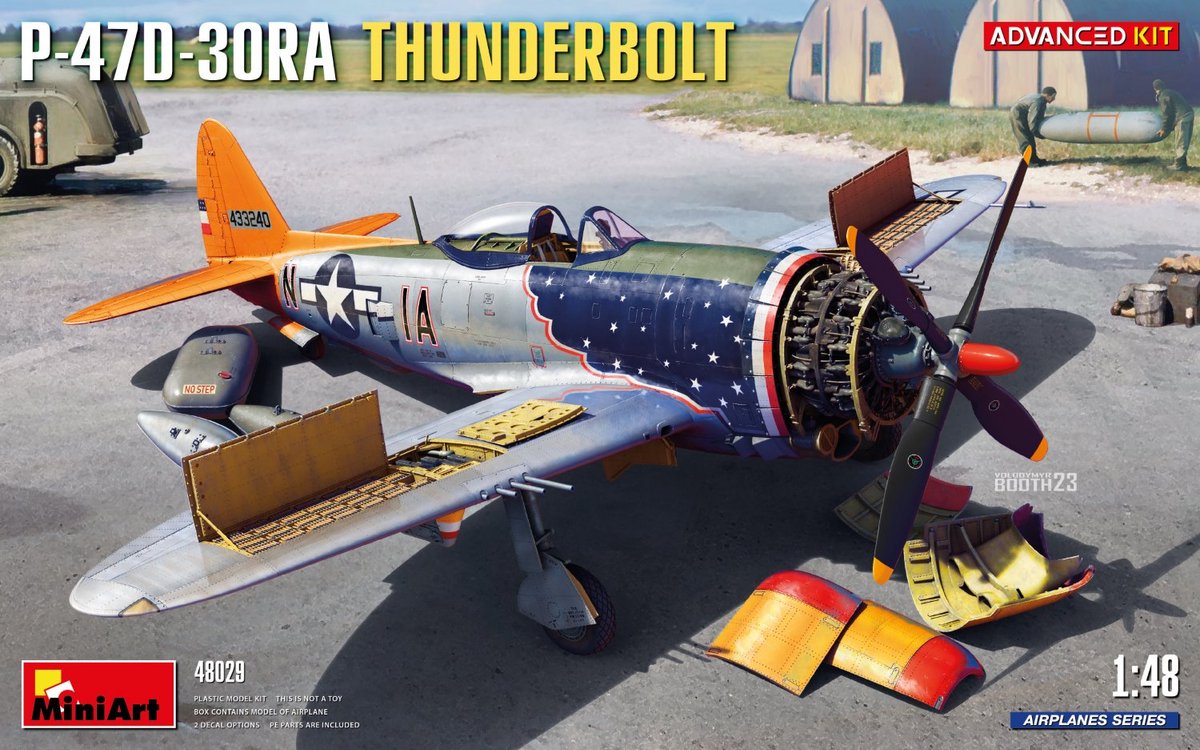 MiniArt Modelbouwpakket Vliegtuigen - 48029 P-47D-30RA Thunderbolt Vliegtuig Plastic - 1:48 -