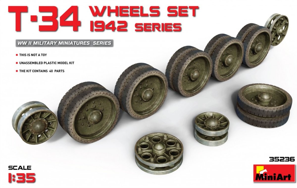 Miniart - T-34 Wheels Set. 1942 Series (Min35236)
