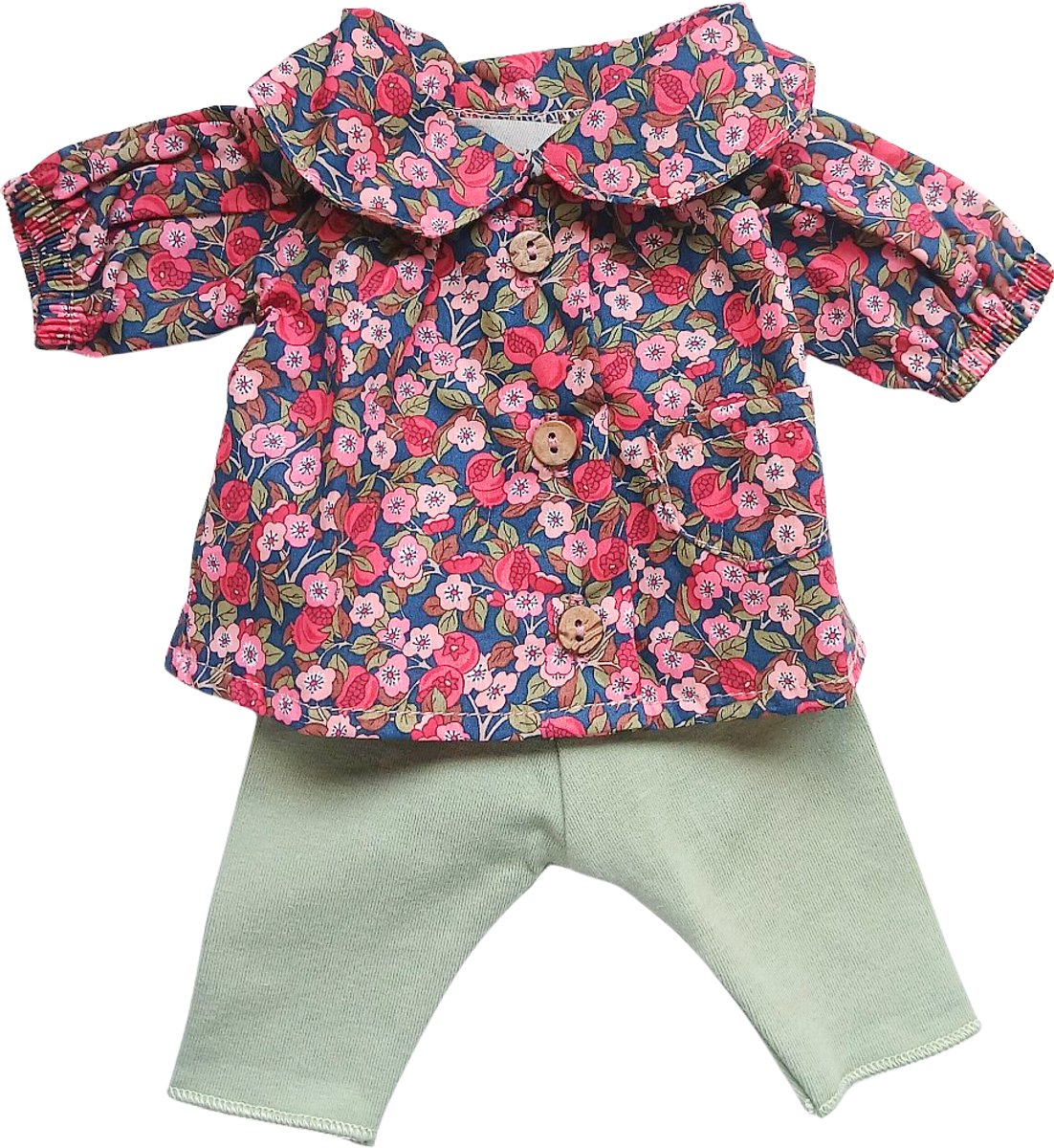 Minikane Poppenkleding Kledingset Bloemen Roze 34 cm