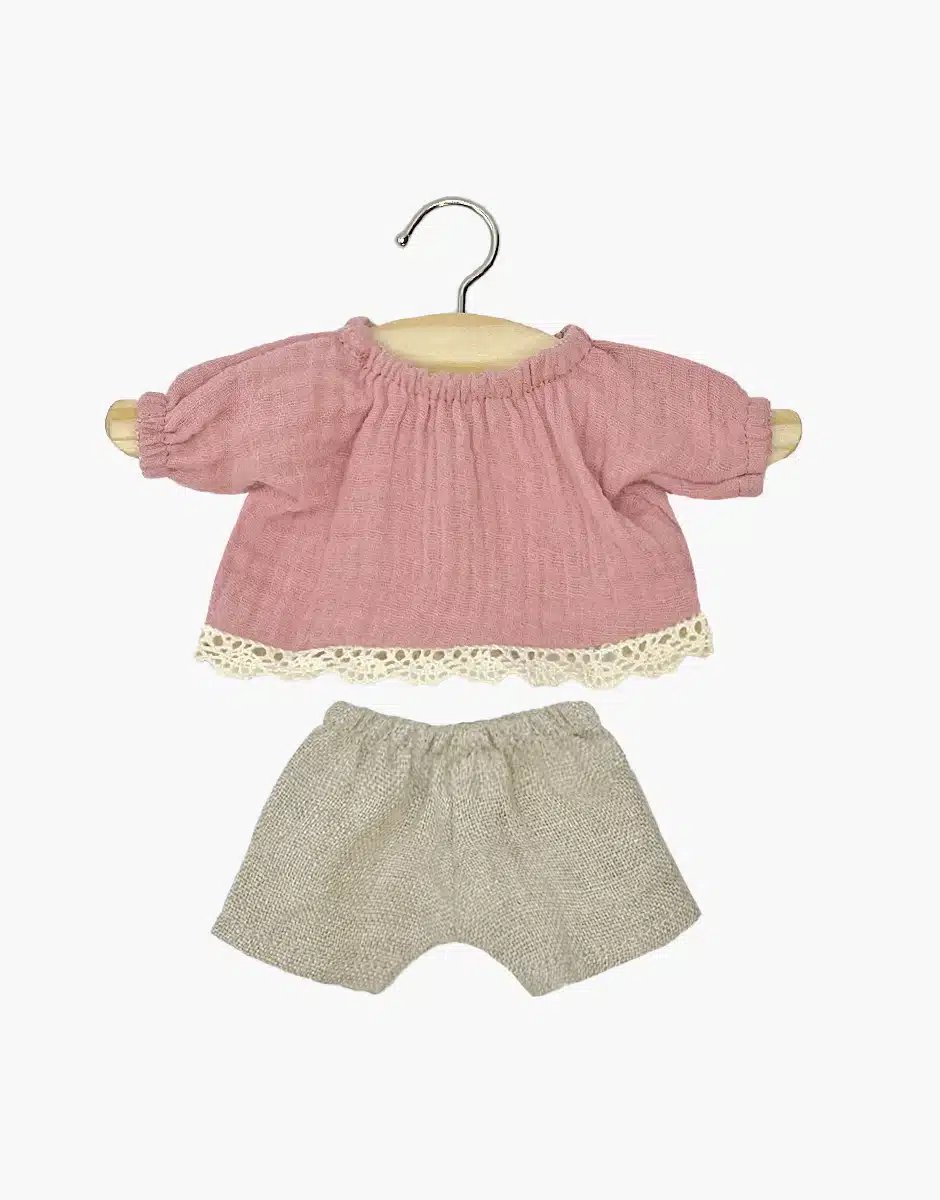 Minikane Poppenkleding Kledingset Rosalie Roze 32 cm