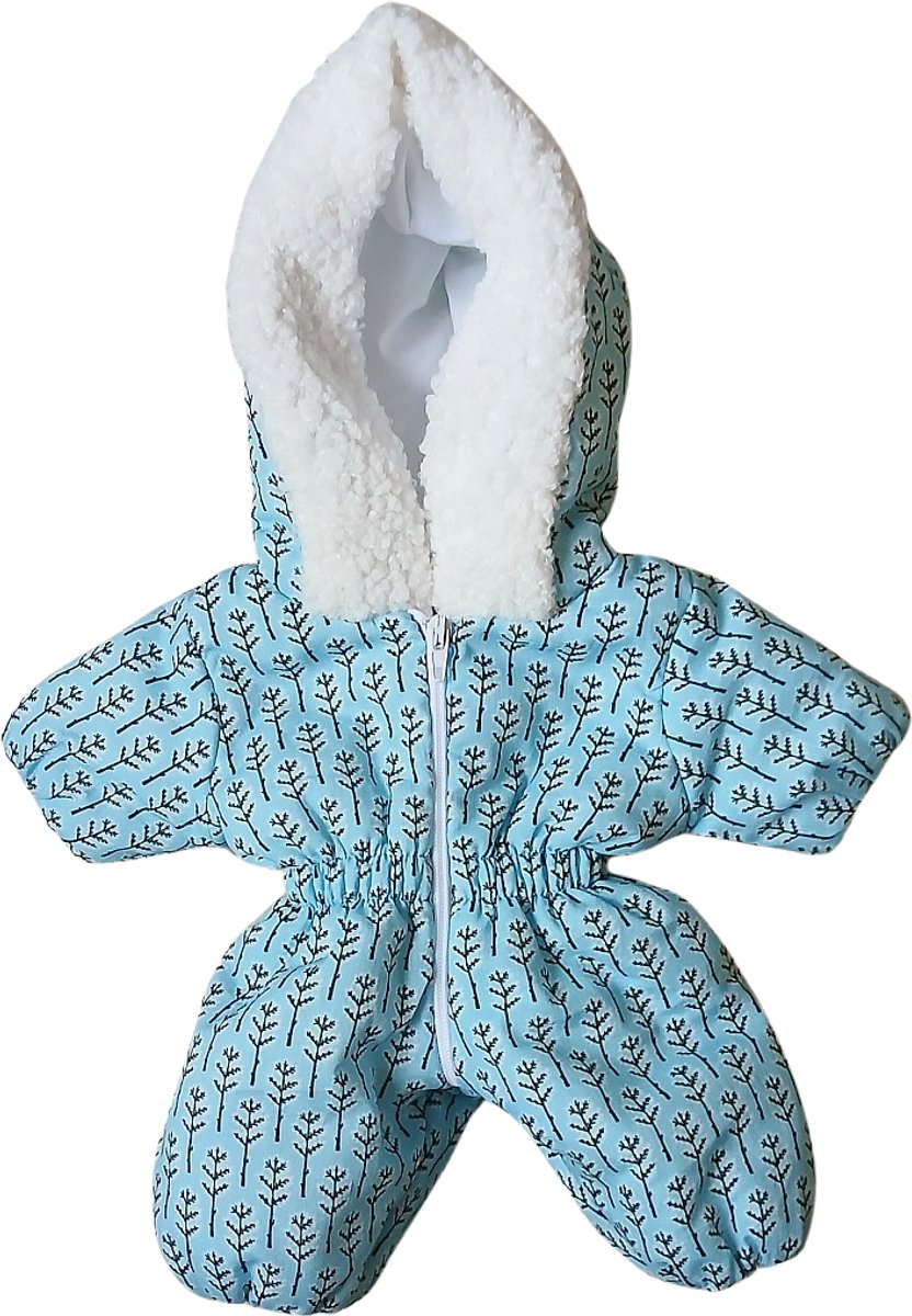 Minikane Poppenkleding Lichtblauw Skipak 34 cm