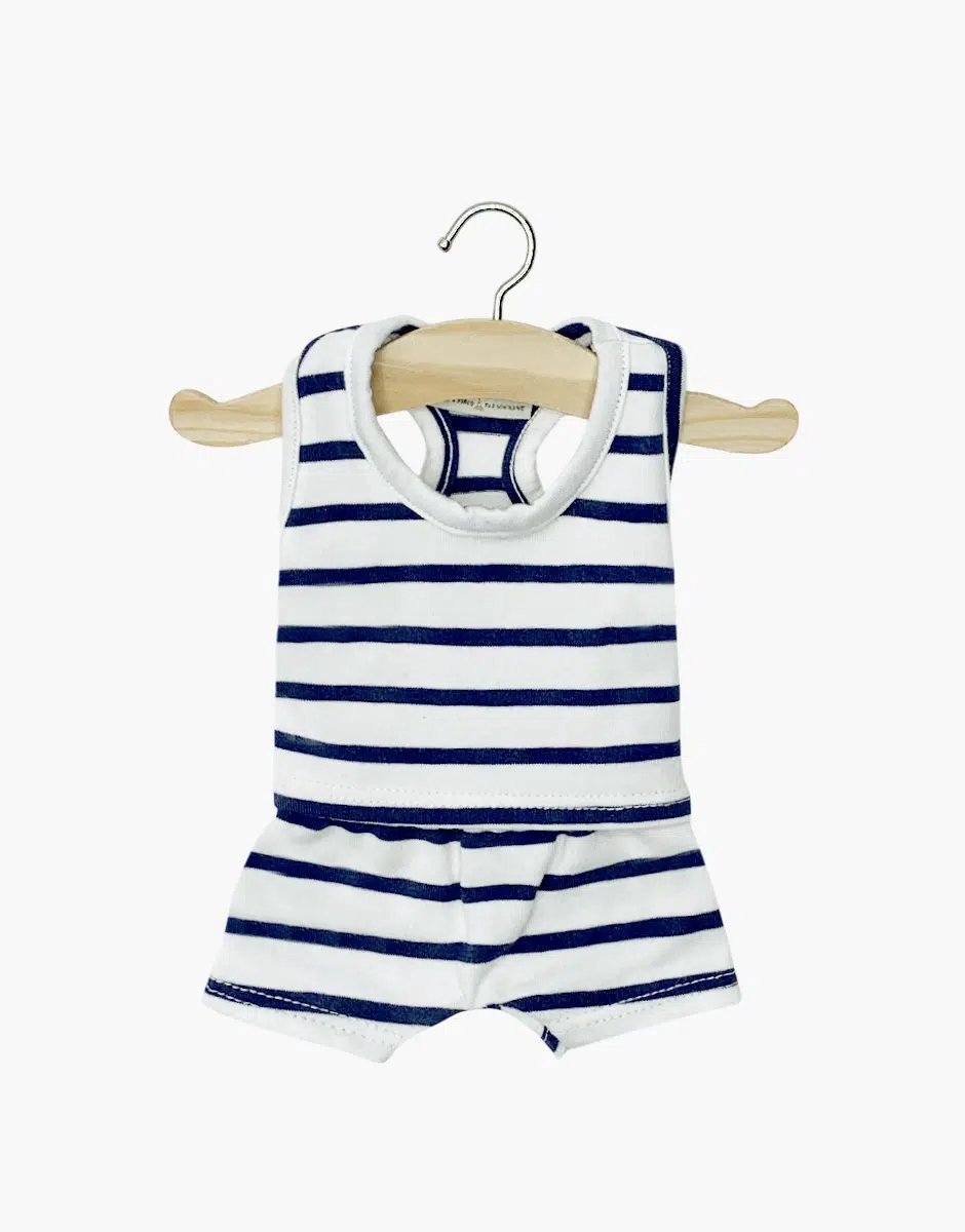 Minikane Poppenkleding Ondergoed Marcel Gestreept Blauw 34 cm