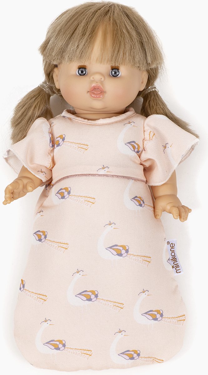   slaapzak Pauwen met mouwtje voor poppen 34cm (Excl. Pop!)