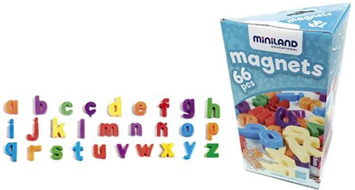 Miniland - Magnetische letters - schrijfletters - 66-delig