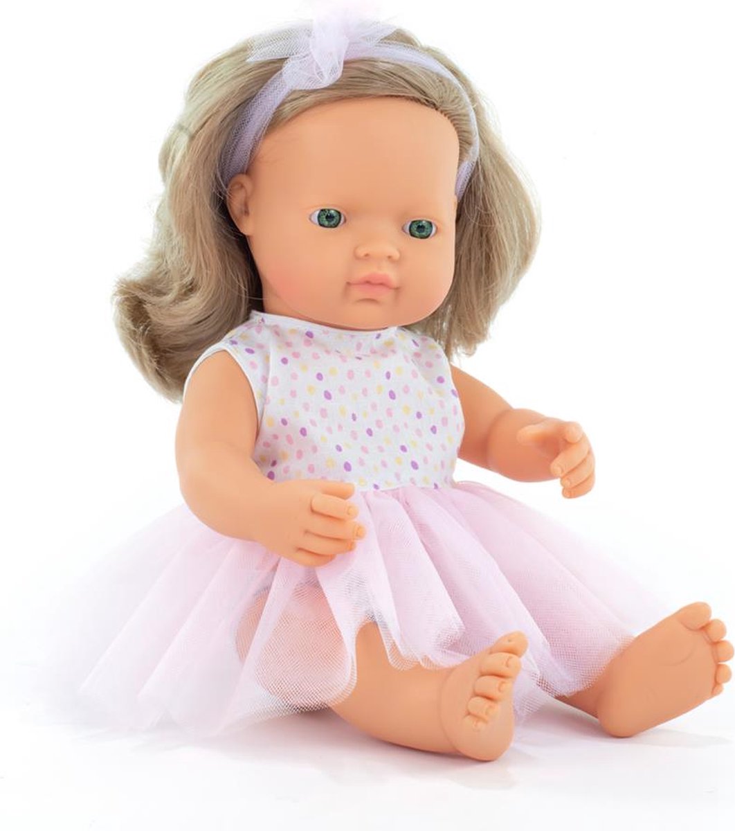 Miniland Pop Europees Meisje 38cm - Speelgoedpop voor kinderen.