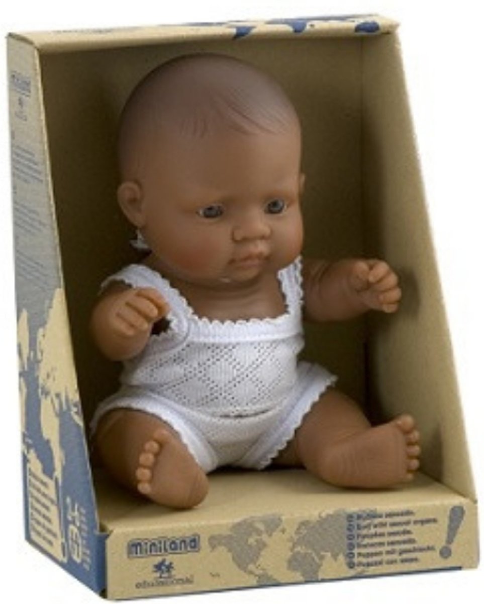 Miniland pop Latijns / Amerikaans jongetje badpop 21 cm