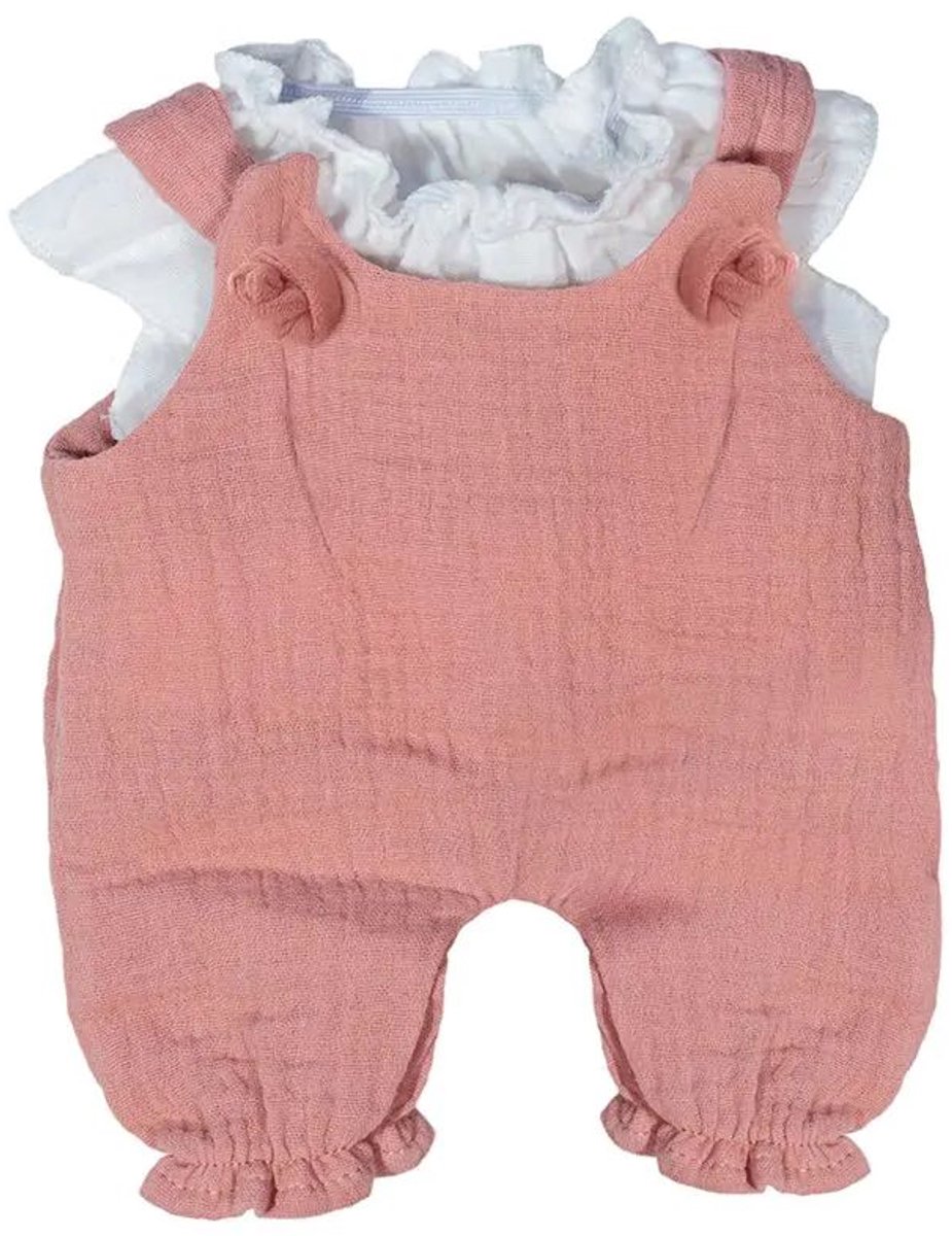Miniland poppenkleding salopette en blouse 32cm - poppenoutfit.