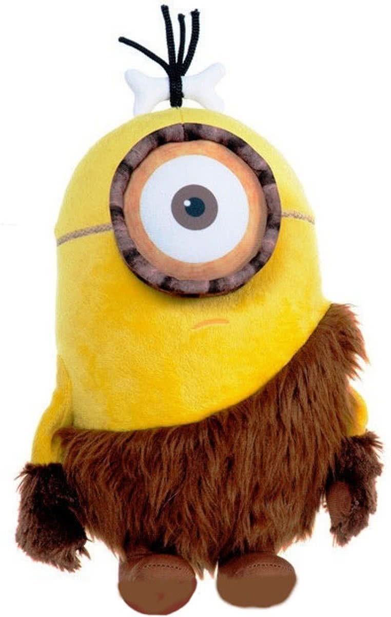 Minion knuffel Stuart als holbewoner