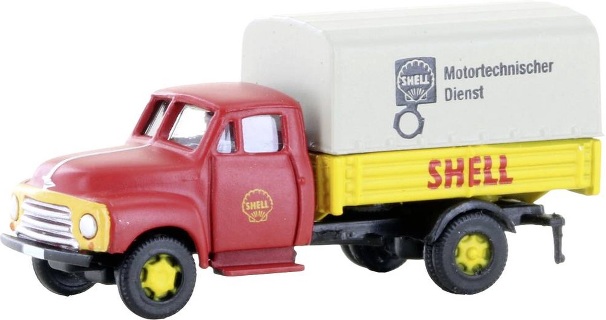 Minis by Lemke LC3234 N Vrachtwagen Opel Blitz laadbak/dekzeil Shell