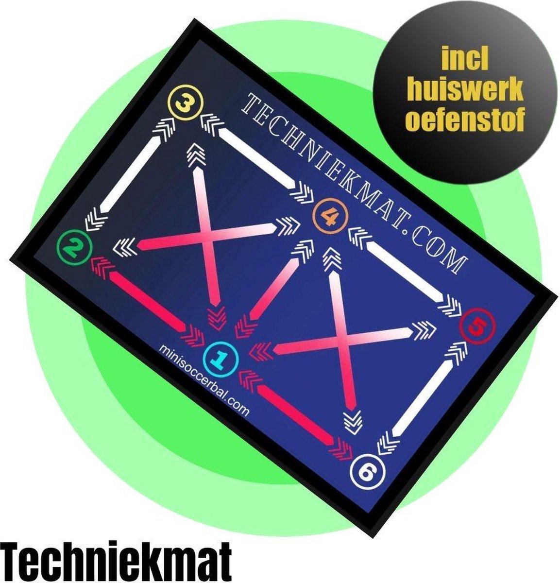 Minisoccerbal Voetbalmat - Met oefeningen - Voetbaltrainer - 40x60CM - Sinterklaas boek - sinterklaas cadeautje