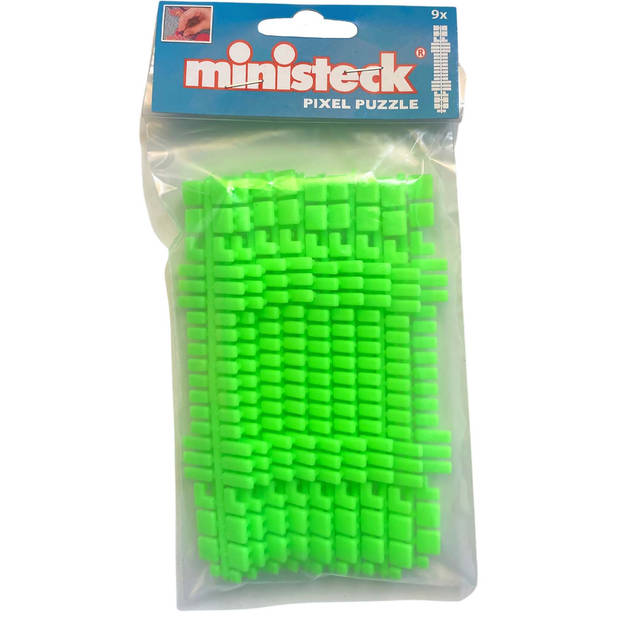 Ministeck Ministeck / Neon Groen Kleurstrepen 9 stroken - Polyzak