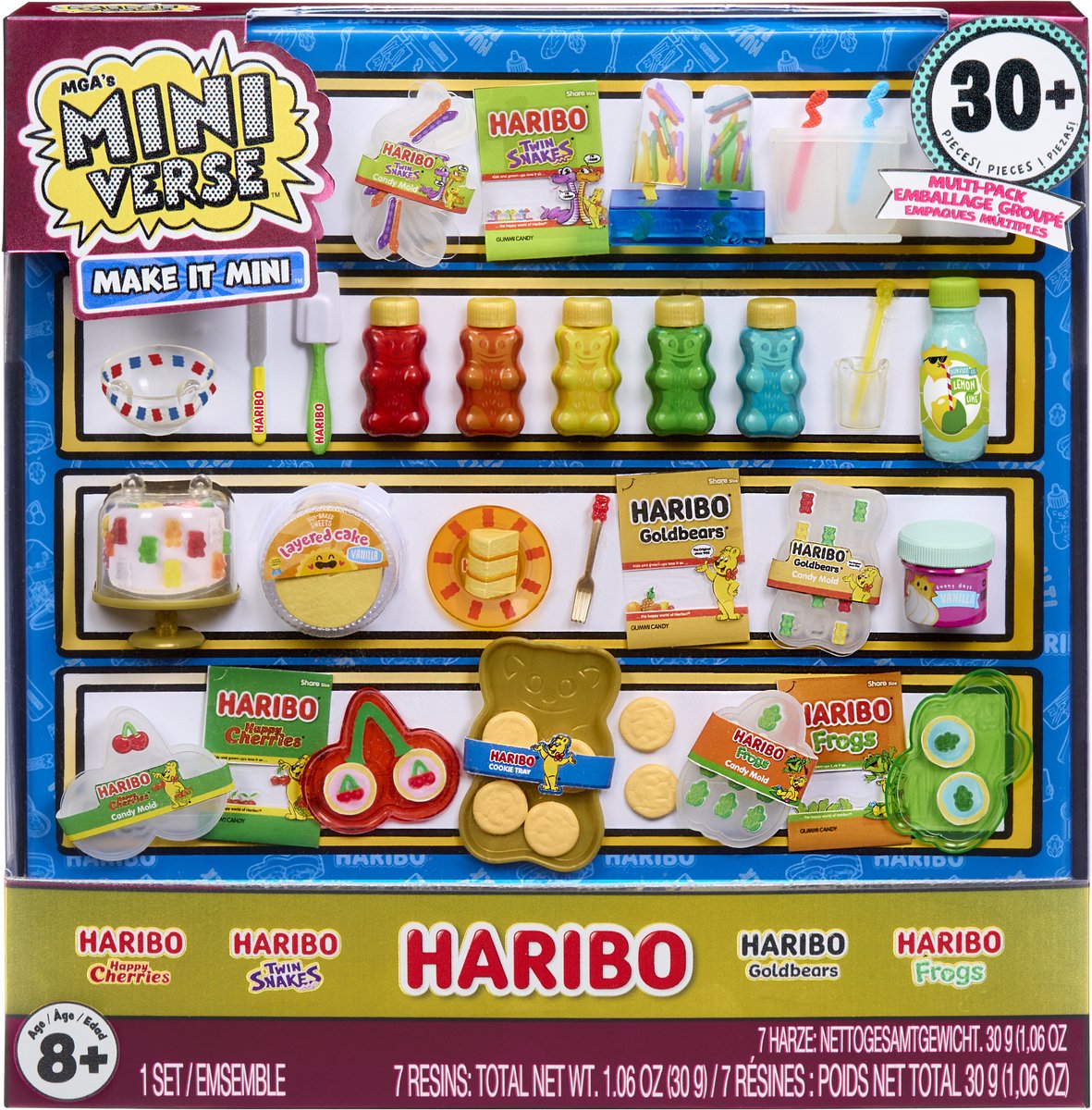 MGAs Miniverse™ Make It Mini™ HARIBO-multipakket, om zelf te maken, spelen met hars, hobby, cadeaus, voedselminiaturen, NIET EETBAAR, verzamelaars, 8+