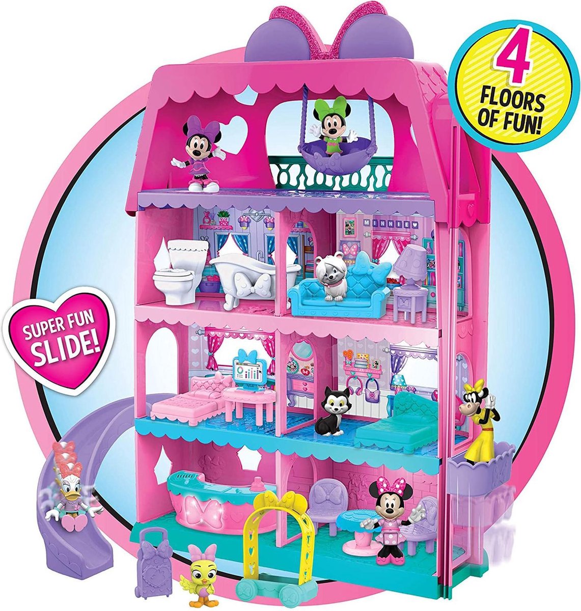 Minnie Mouse Bow-Tel Hotel - Poppenhuis met licht en geluid - Kinderspeelgoed