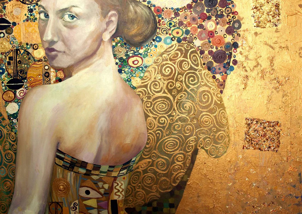 Beautiful Woman In Gold - Mint by Michelle decoupage papier A1