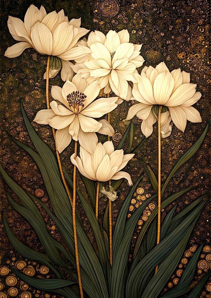 Long stems - Mint by Michelle Decoupage papier A3