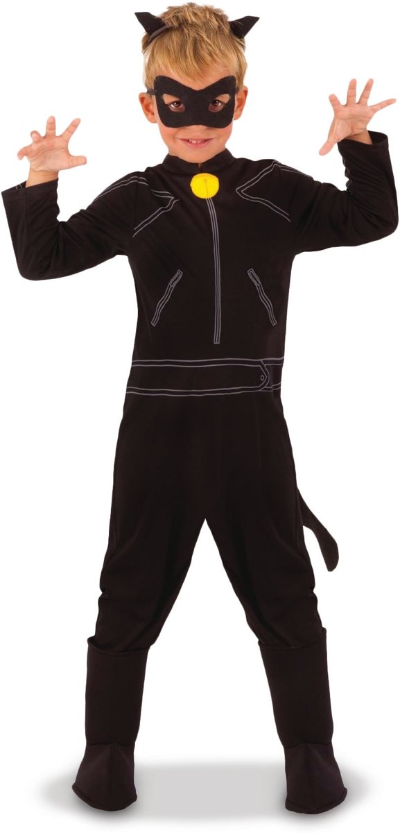 Klassiek Cat Noir Miraculous™ kostuum kinderen - Verkleedkleding