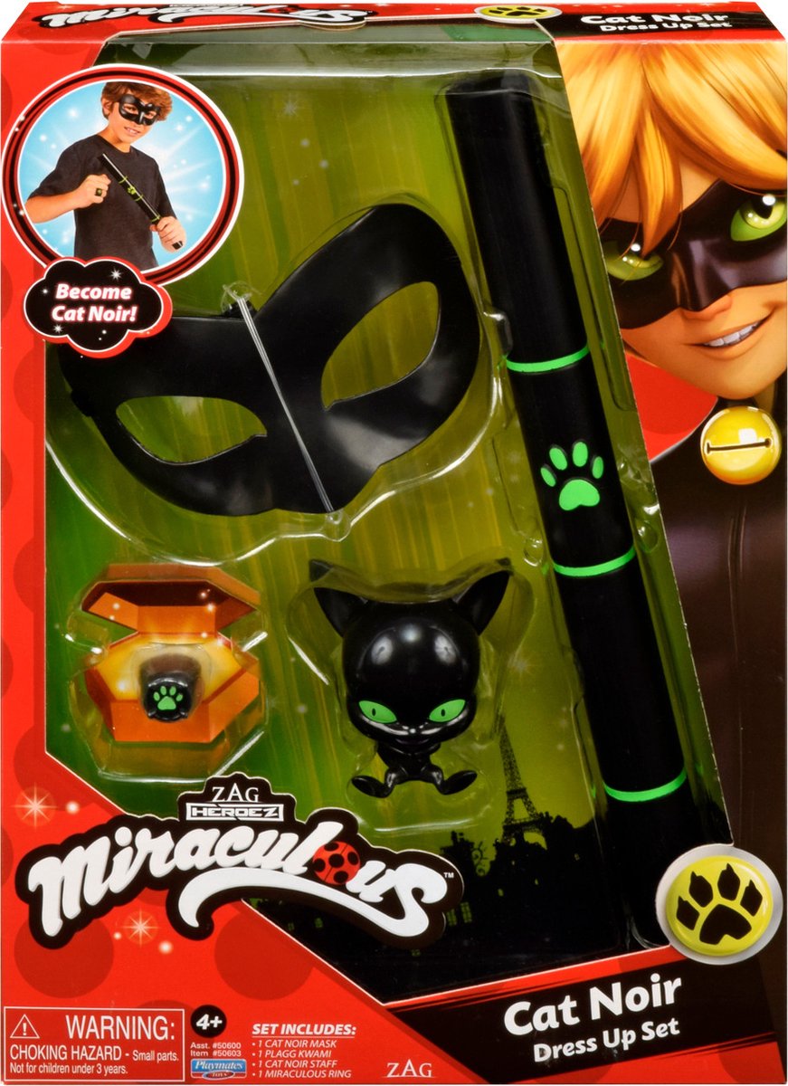 Miraculous - Wonderbaarlijke zwarte kat rollenspel verkleedkleding set
