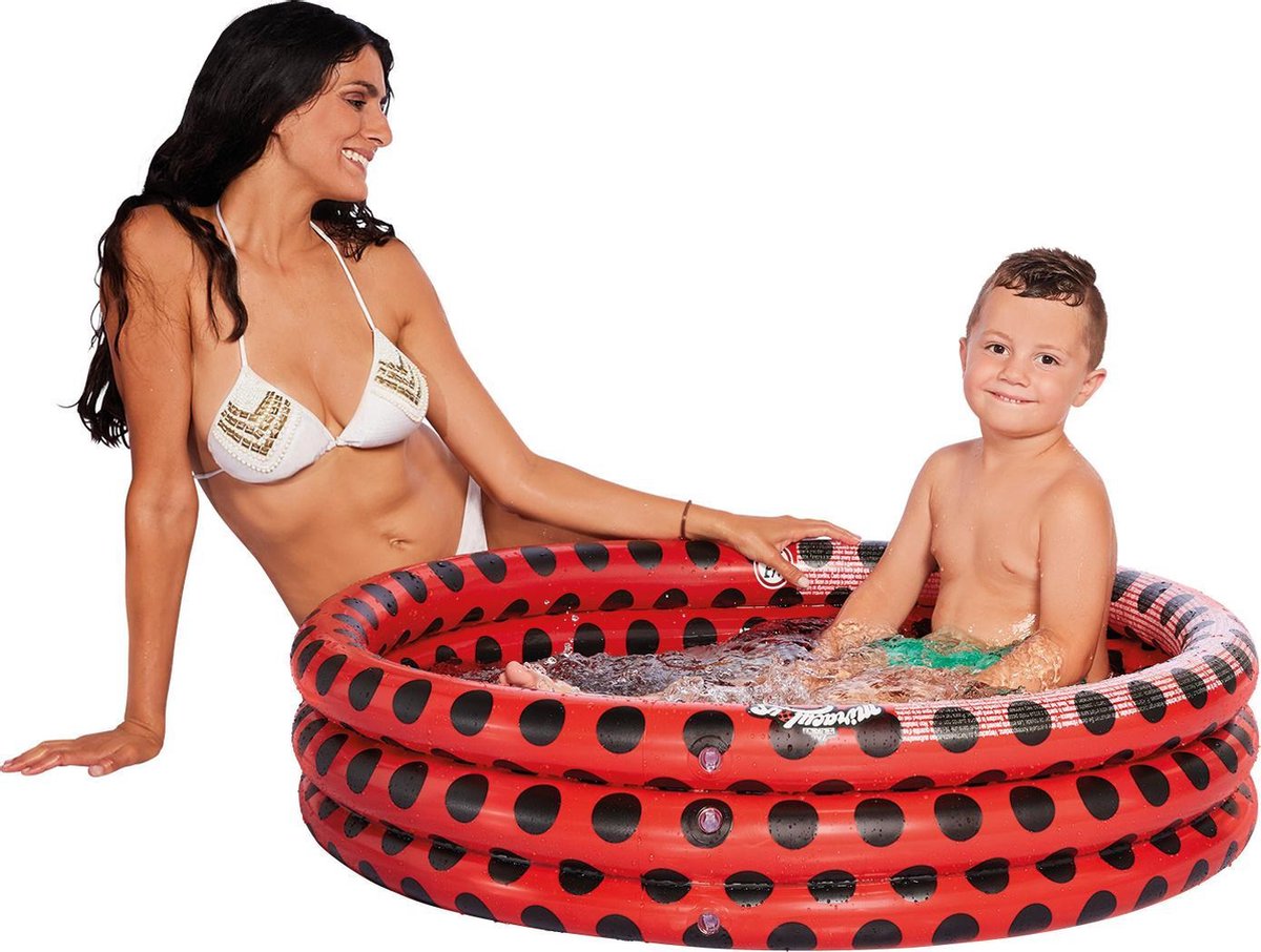Miraculous Opblaaszwembad Junior 100 X 23 Cm Rood/zwart