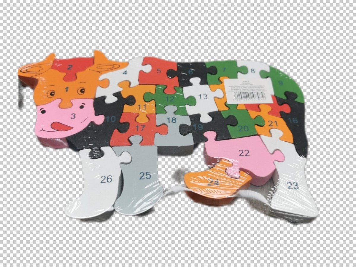 Houten Puzzel-Koe-speelgoed-vanaf3 jaar
