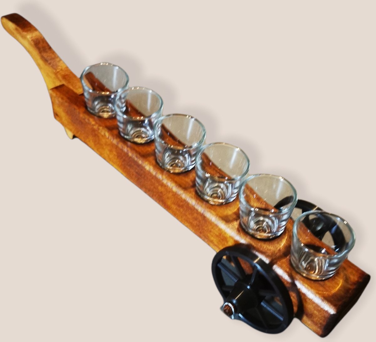 Houten borrelglazenhouder