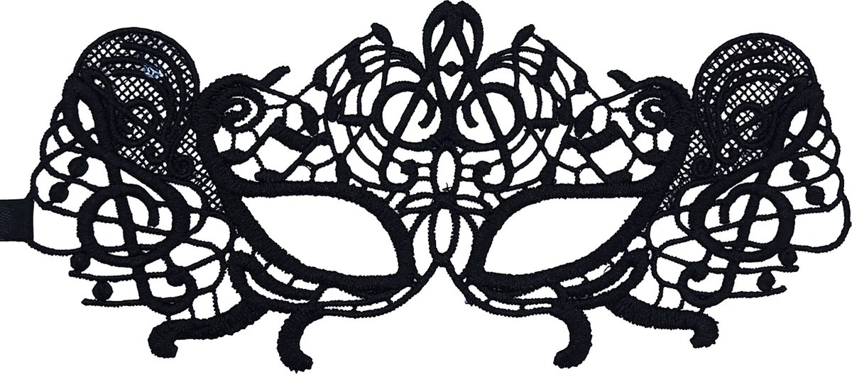 Miresa - MM073 - Mysterieus open oogmasker - Sexy verkleedmasker van kant