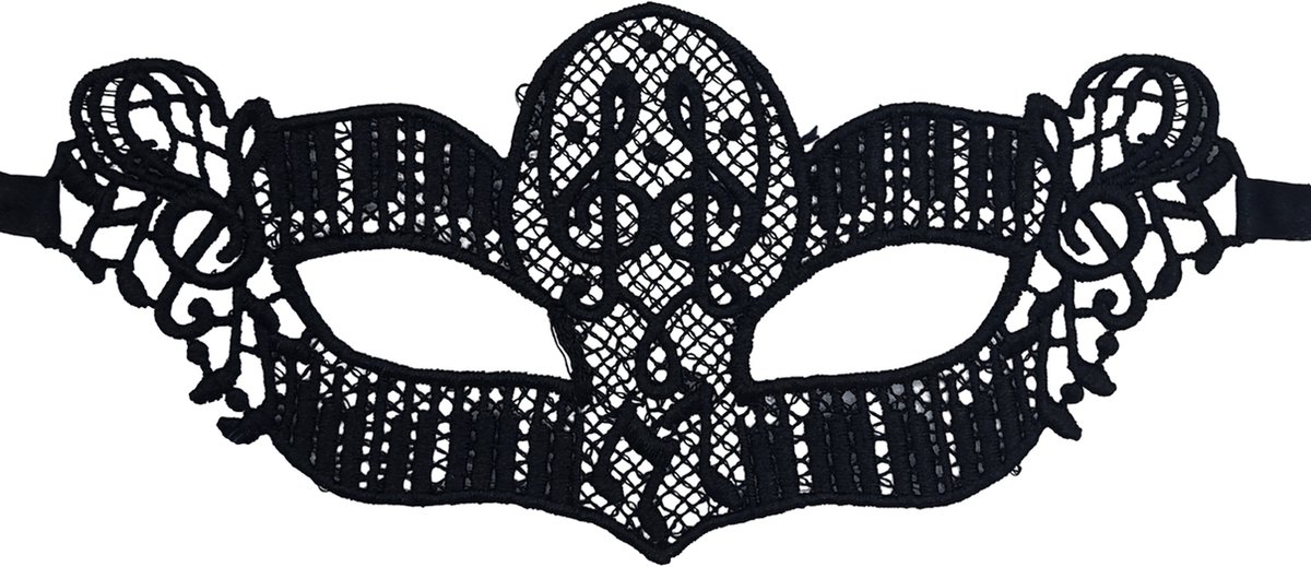 Miresa - Masker MM061 - Zwart venitiaans masker - Zwart - Themafeest