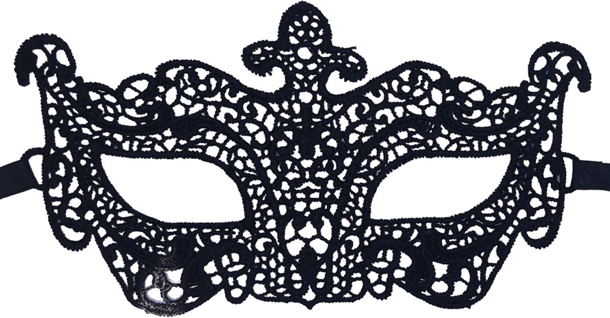 Miresa - Verkleedmasker MM033 - Zwart kant - Voor gala of gemaskerd bal