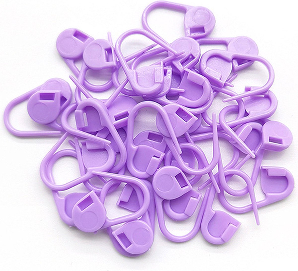 Plastic veiligheidsspelden - 50 stuks - veiligheidsspelden klein - Licht paars