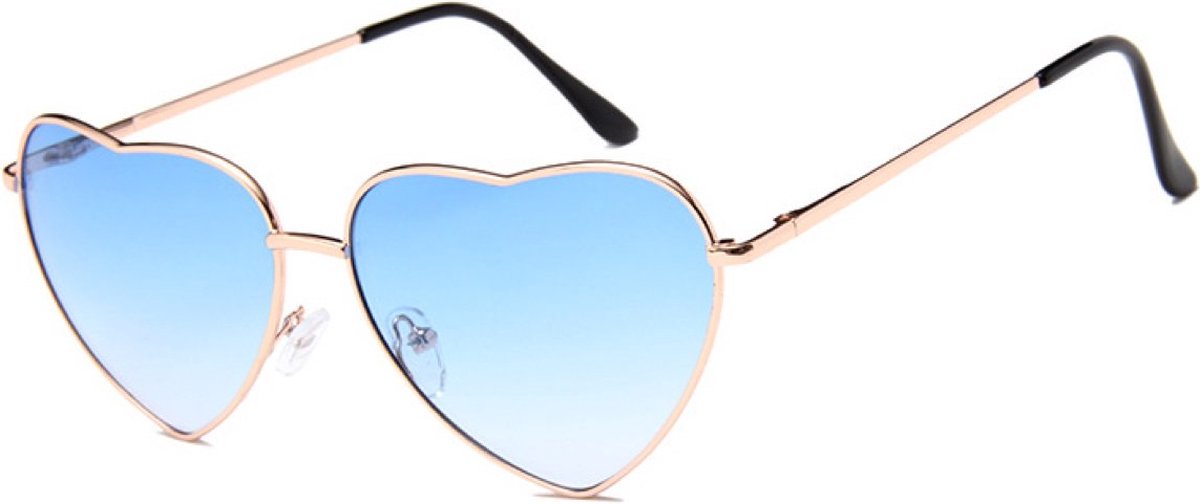 hart zonnebril - Love zonnebril – Festival zonnenbril - blauw