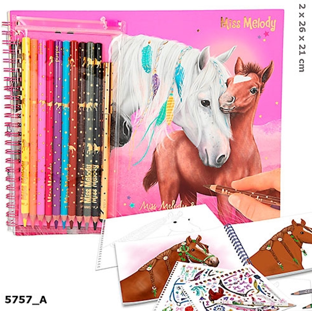 Miss Melody kleurboek met stiftenset