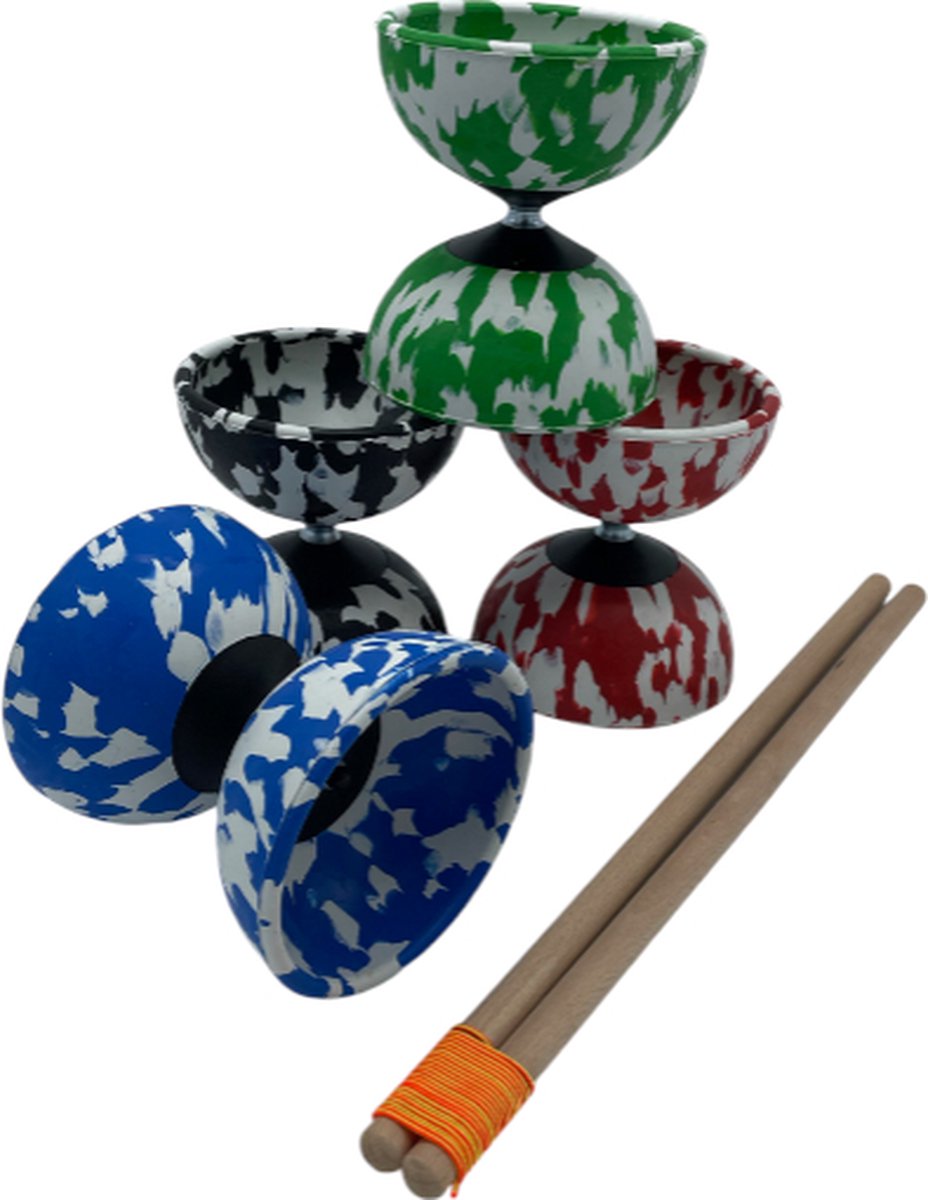 Diabolo Rubber Mr. Babache Arlequin Assorti Wit + kleur