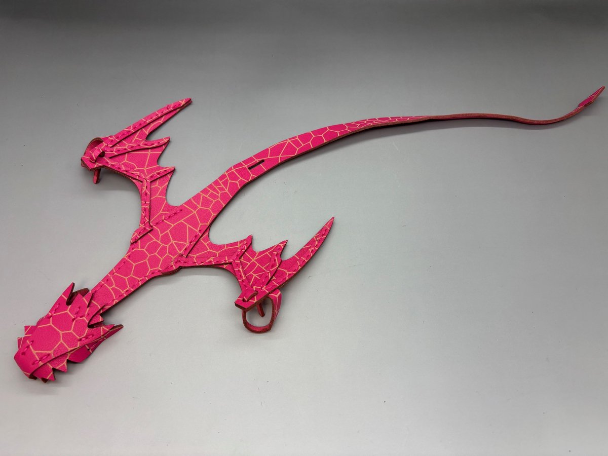 Handdraak – Draagbare Draak voor Cosplay & Festivals Roze - Leer