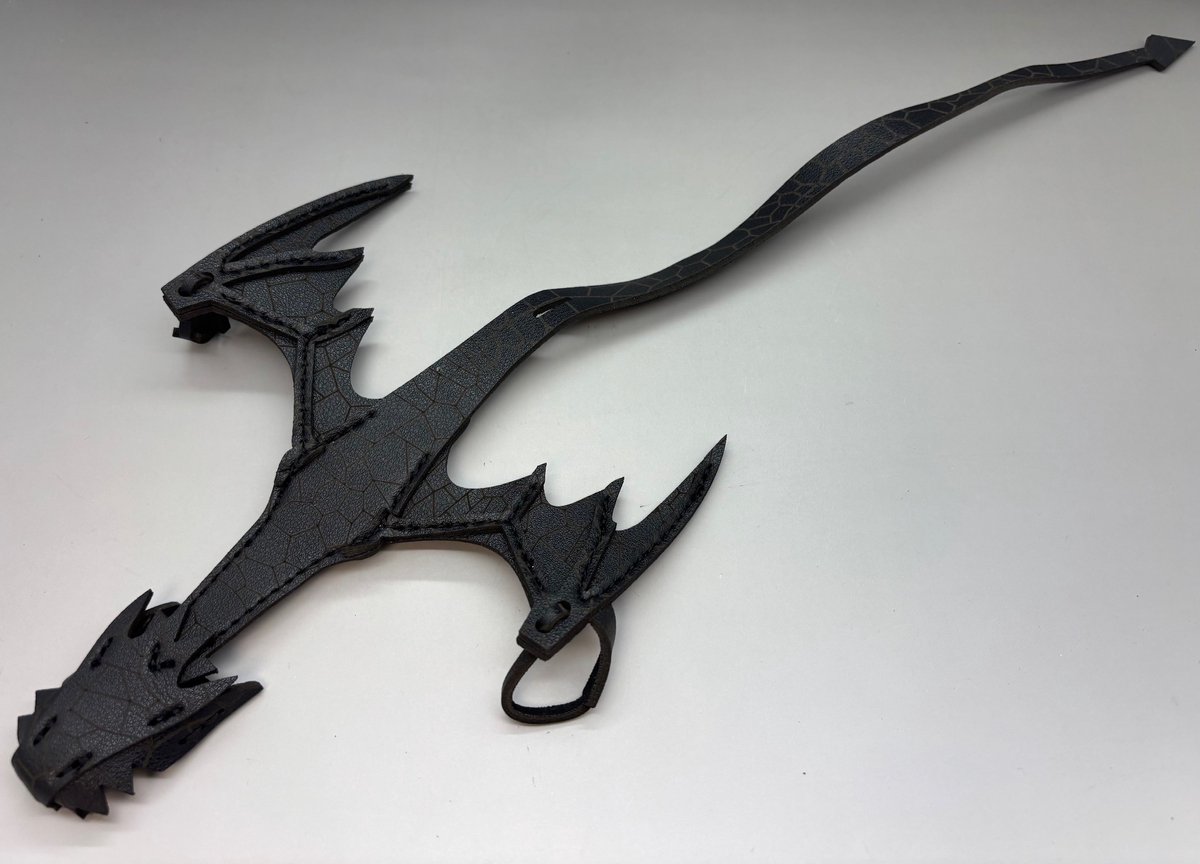 Handdraak – Draagbare Draak voor Cosplay & Festivals Zwart - Leer