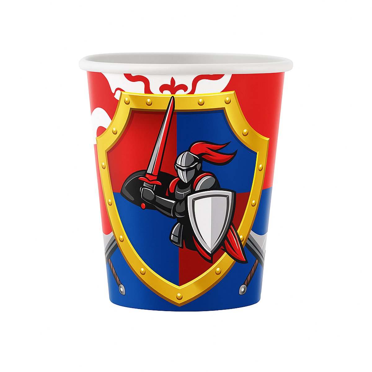 Ridder Feestpakket – 71-delig – Kinderfeestje Ridders – Borden, Bekers, Servetten, Tafelkleed & Bestek