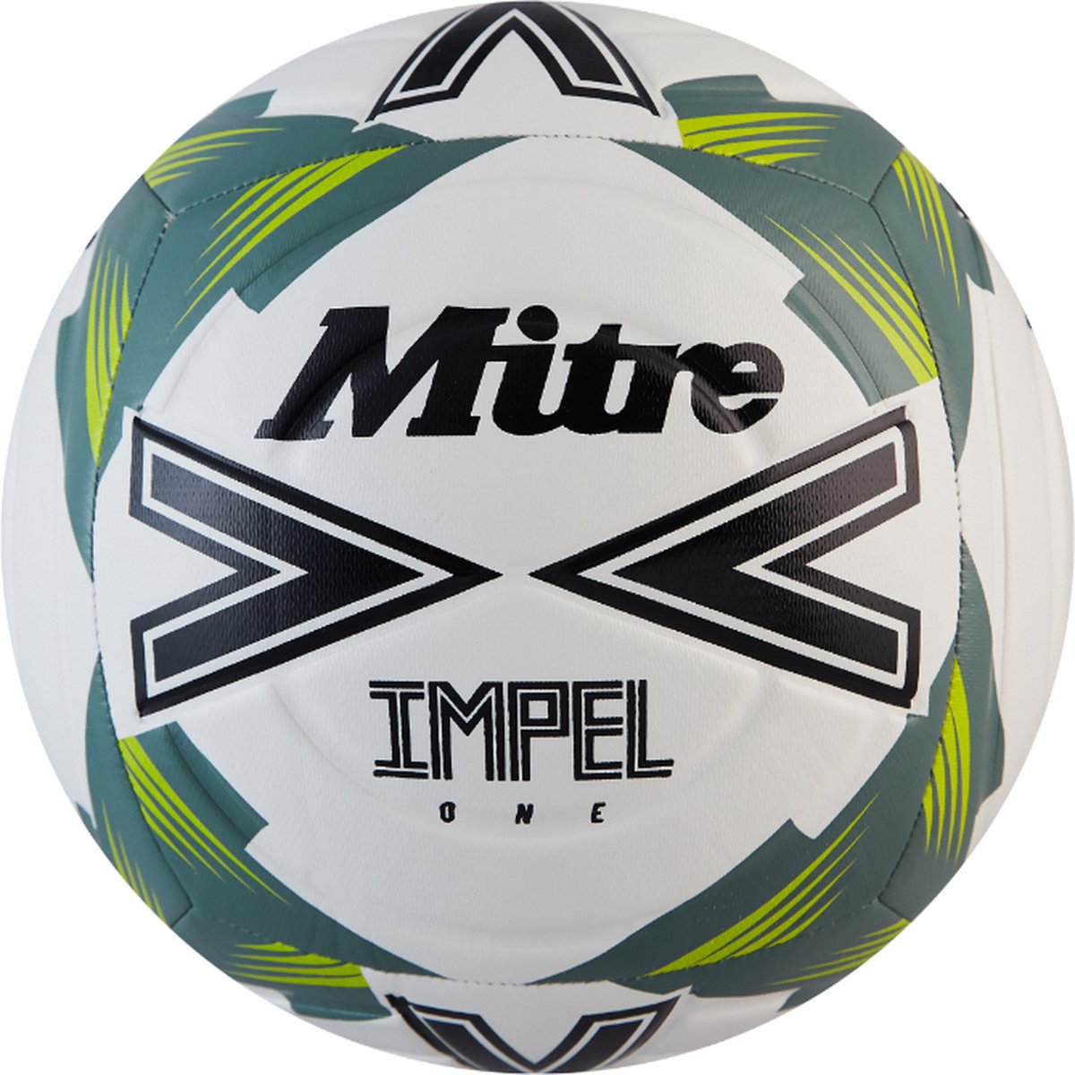 Mitre voetbal Impel One - trainingsbal wit zwart sage maat 5.