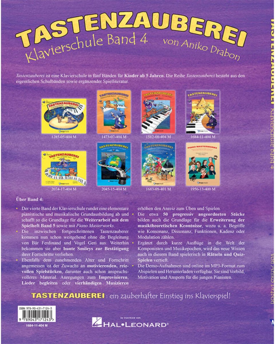 Mitropa Music Tastenzauberei Band 4 - Lesboek voor toetsinstrumenten