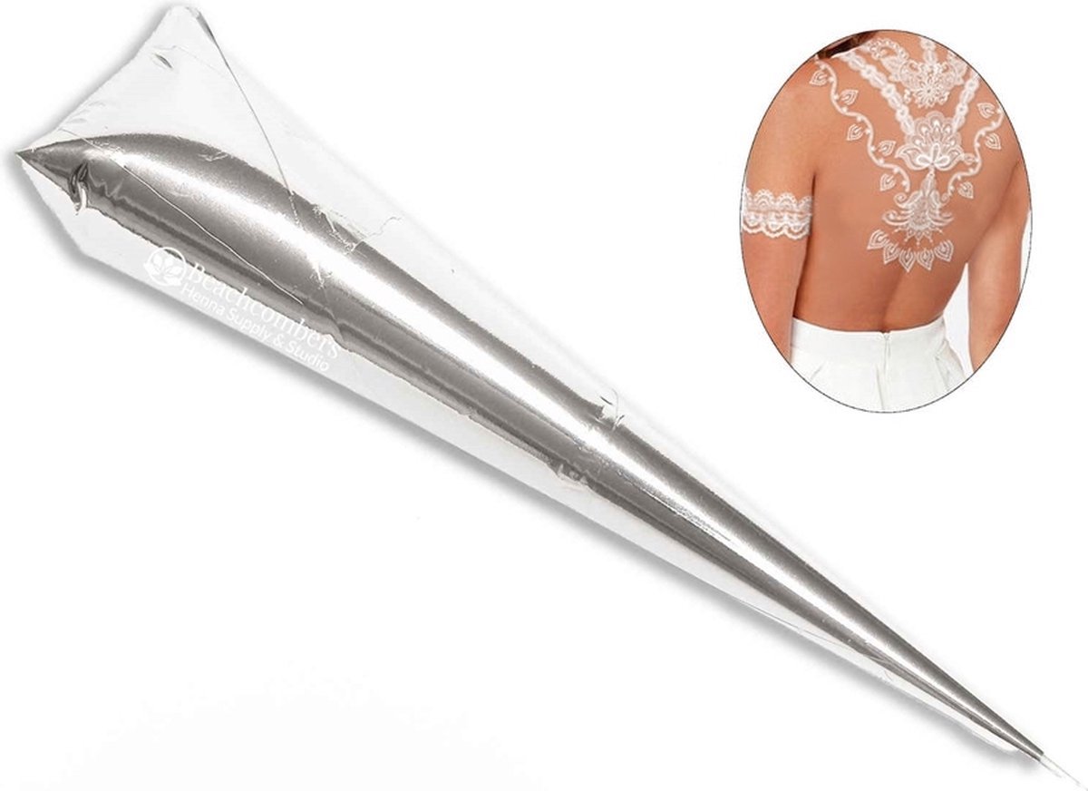 Mittal - Witte Henna - 25 gram - 3 stuks - Henna Tattoo - Neptattoo Wit - Henna Cone - Witte Henna Cone - Henna Pasta - Henna Tube - Tijdelijke Tatoeage - Bevat Natuurlijke Kruiden