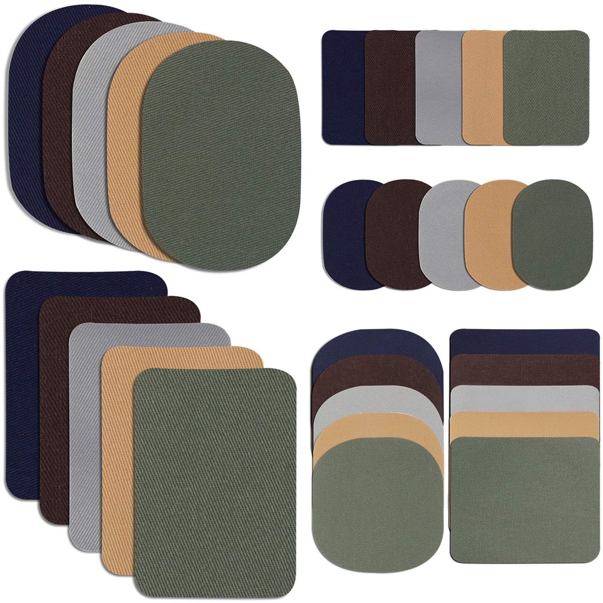 Mmgoqqt - Diagonale Doek Patches Set - 30 Stuks - 15.8x15.6 Cm - Voor Jas Trui Broek - Met IJzeren Opdruk