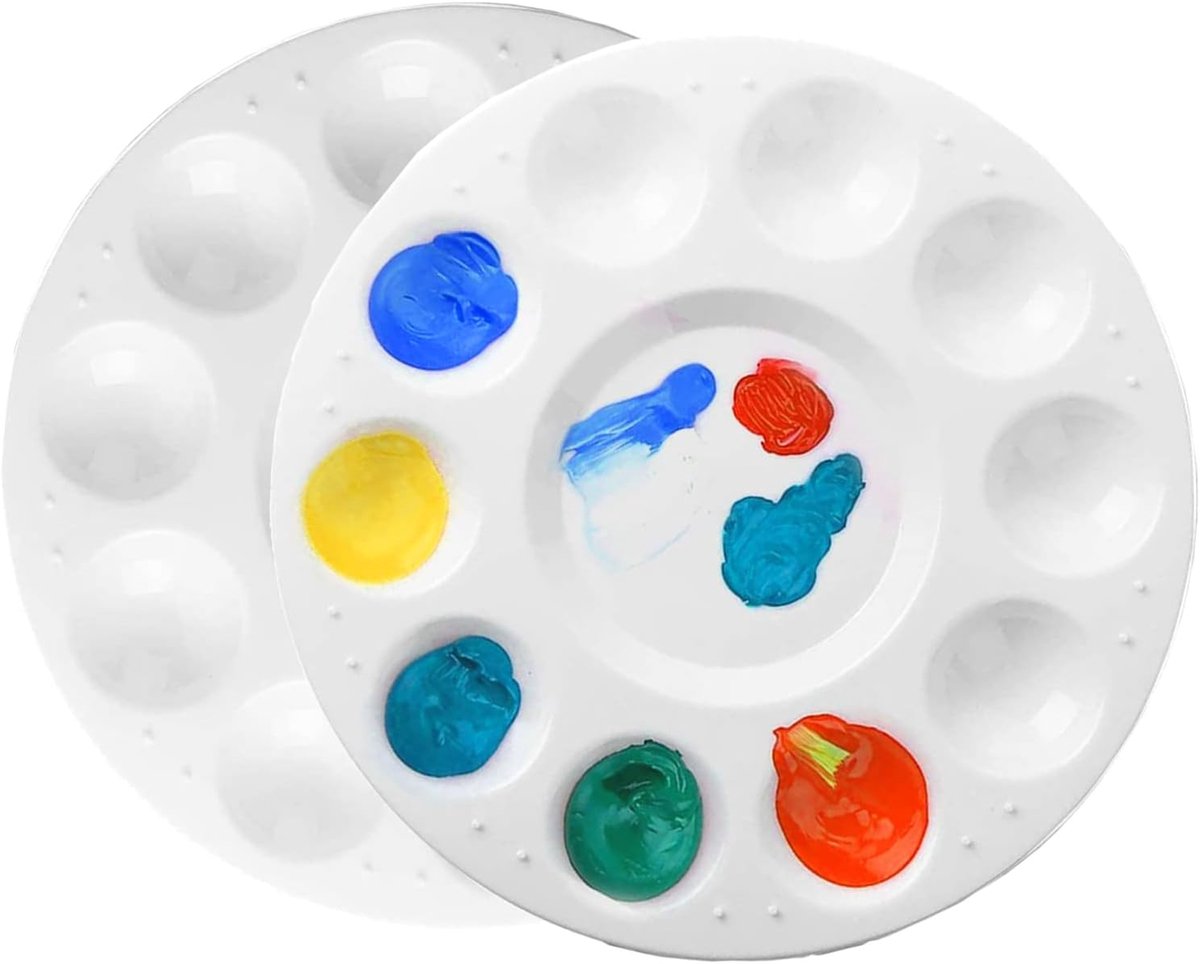 Mmgoqqt - Mengpalet- Kleurenpalet-Schilderpalet voor Opslag- 2 Stuks Mengpalet voor Schildertinten- Universeel Palet voor DIY Kunstschilderen