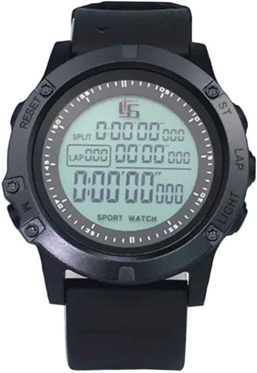 Mmgoqqt - Voetbalscheidsrechterhorloge met timer - Nachtlampje - Aftelfunctie - Stopwatch - Spel voor gymleraar - Grote wijzerplaat (zwart)