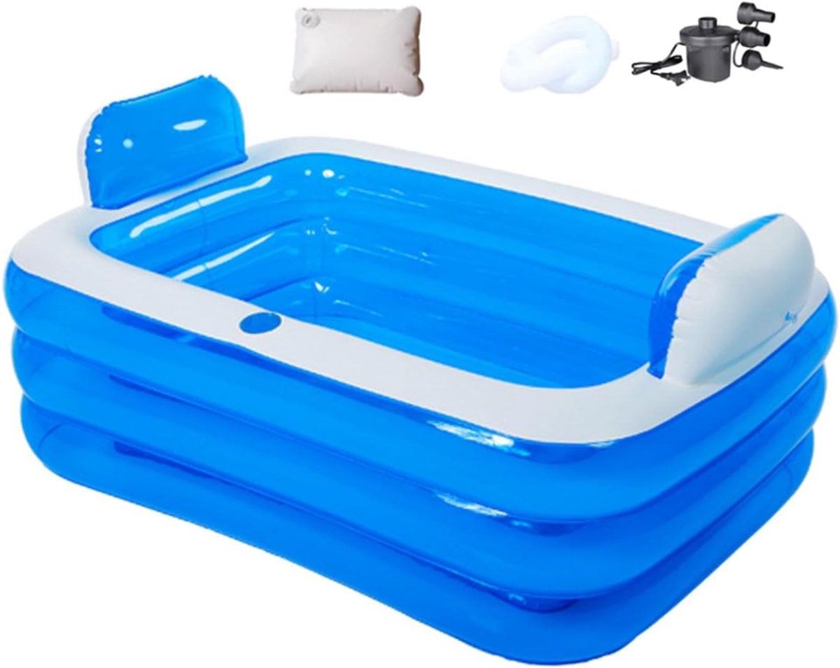 MMP® Jacuzzi Opblaasbaar - Jacuzzi - Blauw - 160cm x 120cm x 60cm