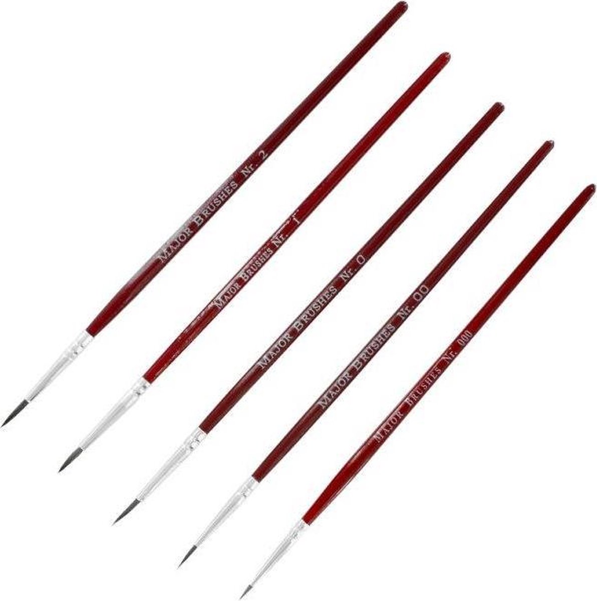 ModelCraft PPB2201S 5-delige Pure Sable Brush Set Pense(e)l(en)