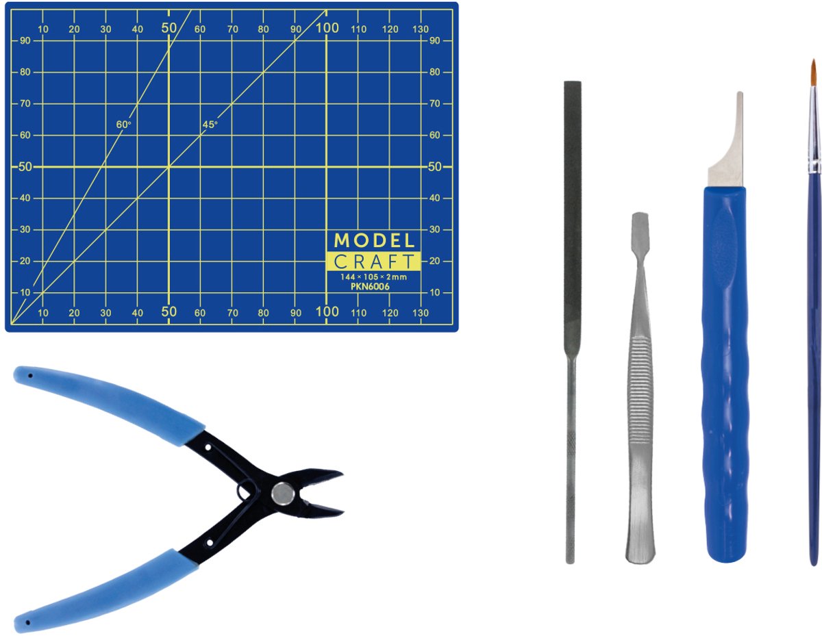 ModelCraft Snijmat - PTK1006 Plastic modelbouw basis gereedschapset met Gereedschap
