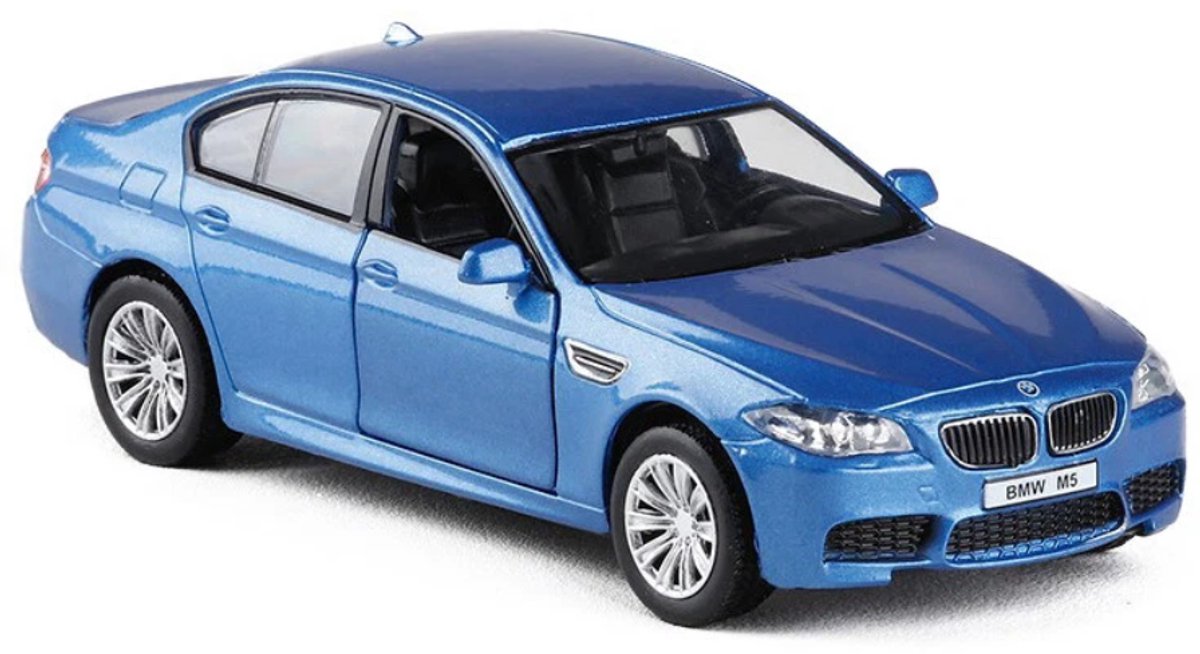 BMW M5 (Blauw) (14 cm) 1/36 - Speelgoedauto - Modelauto - Miniatuurauto - Schaalmodel - Model Auto Jongens - Speelgoed Auto