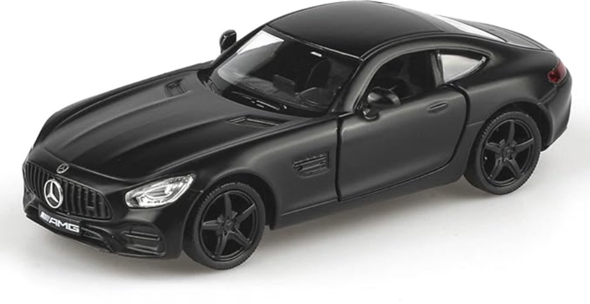 Mercedes-Benz AMG GTS (Zwart) (14 cm) 1/36 - Speelgoedauto - Modelauto - Miniatuurauto - Schaalmodel - Model Auto Jongens - Speelgoed Auto