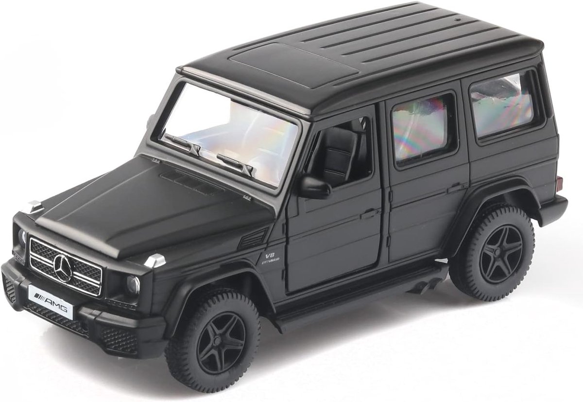 Mercedes-Benz G63 AMG (Zwart) (14 cm) 1/36 - Speelgoedauto - Modelauto - Miniatuurauto - Schaalmodel - Model Auto Jongens - Speelgoed Auto - G Klasse