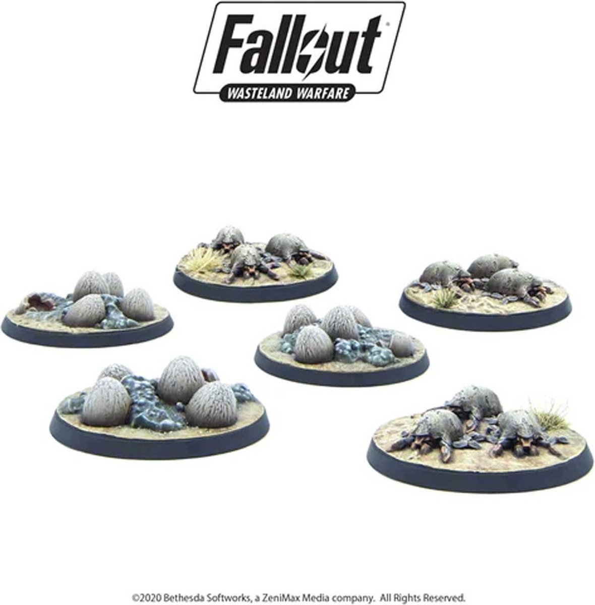 Fallout: Wasteland Warfare - Creatures: Mirelurk Hatchlings + Eggs - Uitbreiding - Modiphius Entertainment - Ongeschilderd
