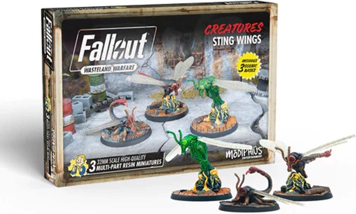 Fallout: Wasteland Warfare - Creatures: Stingwings - Uitbreiding - Modiphius Entertainment - Ongeschilderd